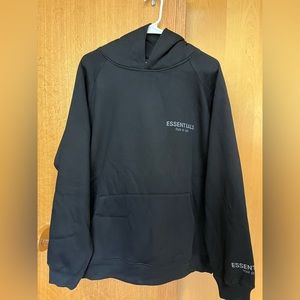 Fear of God Essentials Black Hoodie Size Large